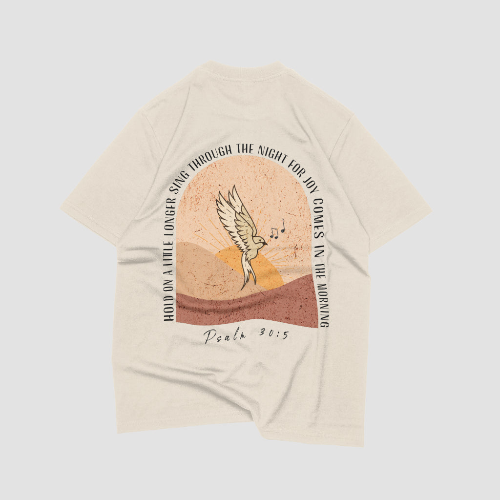 Joy comes in the morning shirt|| Horizon|| bird singing shirt