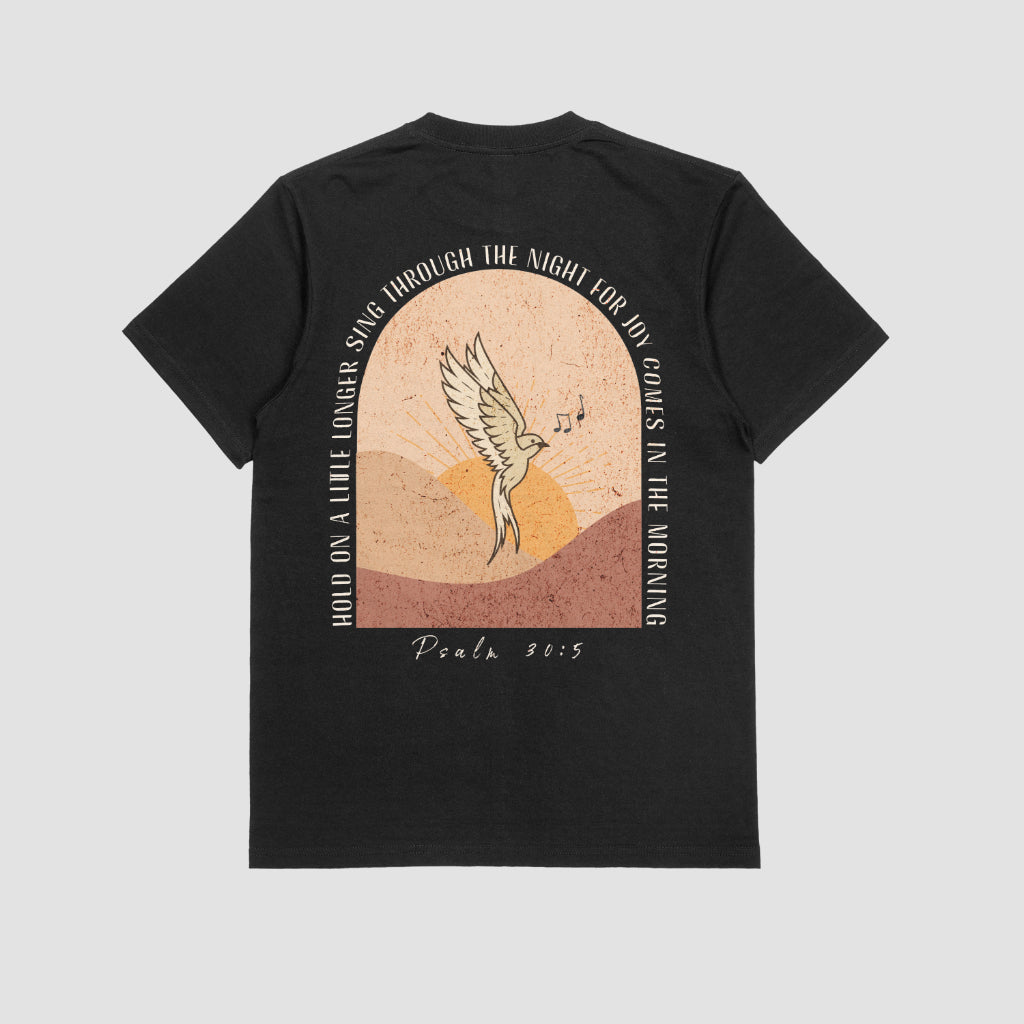 Joy comes in the morning shirt|| Horizon|| bird singing shirt