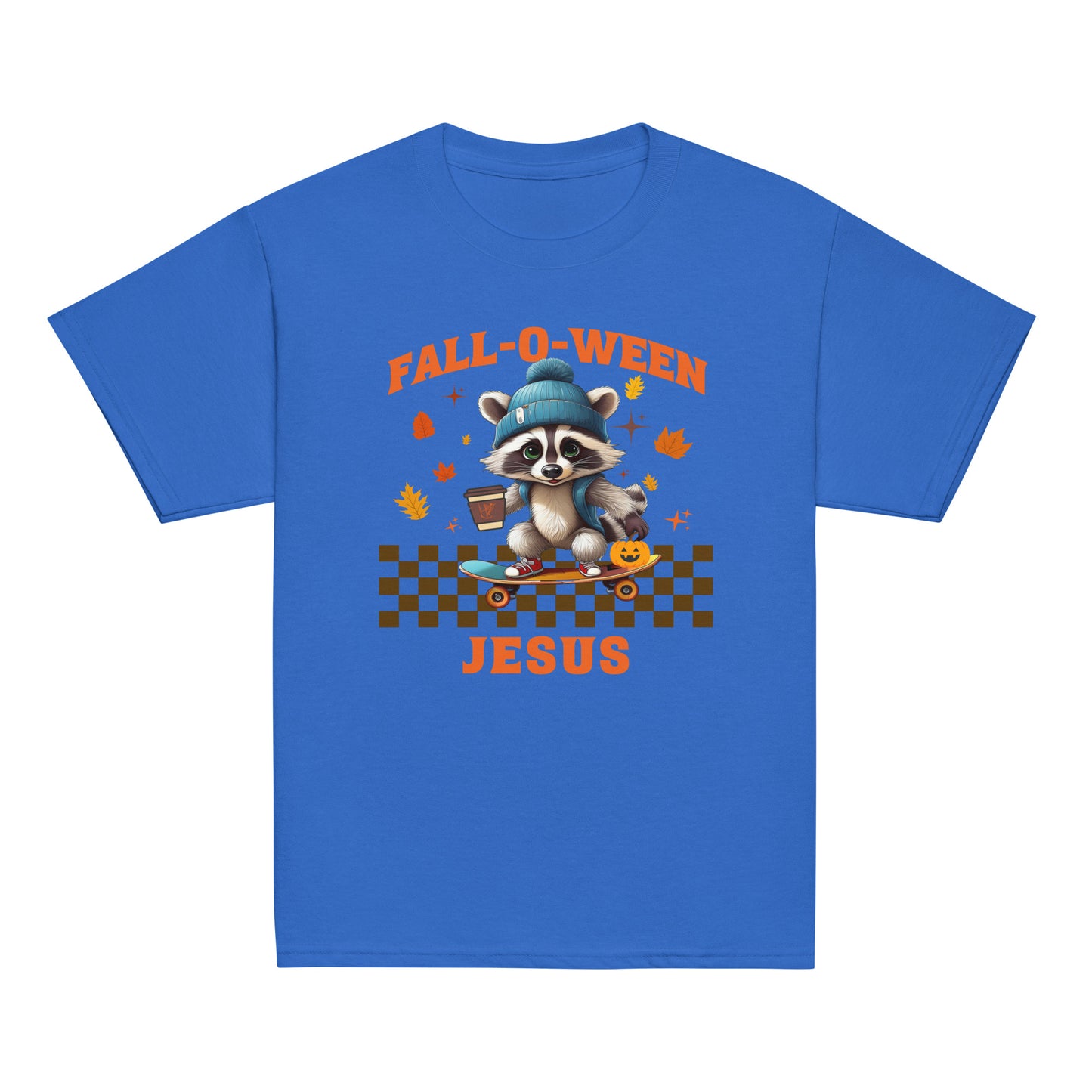 Kids || FALL-O-WEEN JESUS|| Cute Racoon Tee